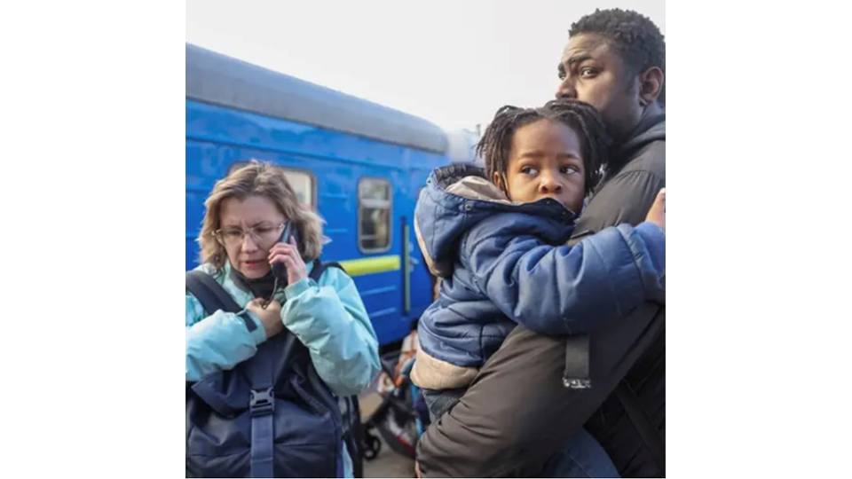 African students stuck in a war zone and refused entry to Poland